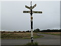 East Lothian Landscape : ELCC fingerpost at Grangemuir crossroads in EH42 1TA