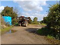 Farm equipment by Brown's Lane in RG20 7BT