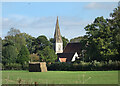 Church across the meadow in RG20 9UW