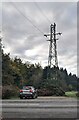 Electricity pylon near Oldcroft, Gloucestershire in GL15 4RY