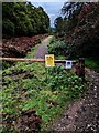 Barrier across a track into the Forest of Dean, Gloucestershire in GL15 4RY