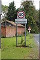 Gestingthorpe Village Name sign on Moat Street in CO9 3AT