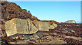 Concrete anti-tank blocks at Scoughall Rocks in EH39 5PP