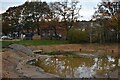 New balancing pond on edge of housing development in SO52 9NP