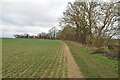Field edge bridleway in CM24 8TL