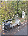 Old Milepost beside the B3170 on Whitford Hill in TA3 5BQ