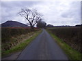 The road heading for Bowden on the west side of the Eildon Hills in TD6 9JX