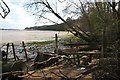 Cluttered Orwell foreshore in IP9 1AP