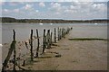 Old fence in the River Orwell in IP9 1AP