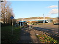 Pontdroed dros ffordd ddeuol / A footbridge over a dual carriageway in Baglan Moors Community