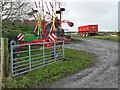Colourful farm machinery at the Tofts in NE47 6HJ