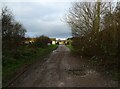 Track (bridleway) towards Haybridge Farm in YO12 4NP
