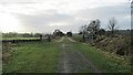 Footpath crossing on old railway in BD23 3TD