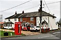 Abberton: 1-4, Waver Terrace and telephone box now used as a book swap facility in CO5 7LD