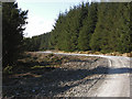 Forestry road on Esgair Fawr in Tregaron Community
