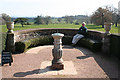 Broadclyst: view over a sundial, Killerton in EX5 3LN