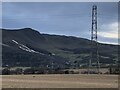 Stubble and power line, Broomhills in EH17 8RT