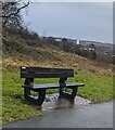 Bench alongside Llwyncelyn Drive, Cwmbran in NP44 7PJ