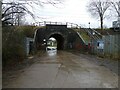 Bridge under the railway near Water Eaton in Milton Keynes in MK2 3EX