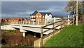 New bridge carrying Whiteley Way over stream in SO30 2HB