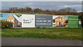 Developer's hoarding at entrance to Whiteley Way in SO30 2BQ