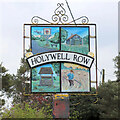 Holywell Row village sign in Holywell Row