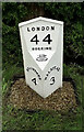 Old Milepost by the A131, Halstead Road, High Garrett in CM7 5PB