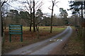 Rendlesham Forest: entrance to Tangham Residential Area in Capel St. Andrew