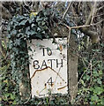 Old Milestone by the A4, London Road East, Bathford parish in BA1 7LP