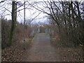 Footpath approaching the footbridge over the A89 in EH52 5EB