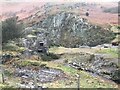 Ruined building near a disused mine in Tywyn Community