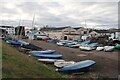 Boats and industrial buildings at Tollesbury in CM9 8FN