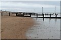 Groynes on the beach at Bognor in PO21 1NX