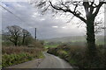 Looking down the road to Colyton and the valley of the River Coly in EX24 6BH