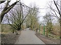 Cycle path on route of old railway in BL8 3DS