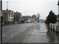 A wet and windy London Road in April 2008 in PO2 9PS
