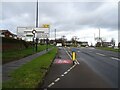 Cycle lane on Billy Mill Lane (B1316) in NE29 8AR