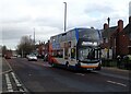 Stagecoach bus on Welbeck Road (B1313) in NE6 3LZ