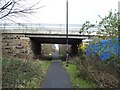 Bridge over National Cycle Route 72 in NE6 4LT