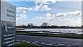 Flooded farmland opposite Riverside Meadows Academy, Wisbech in PE13 4TD