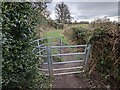 Gate on the public footpath to Ruabon in LL14 6RP