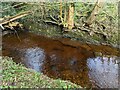 Orange coloured water of the Afon Eitha in LL14 6RP