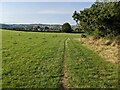Footpath across a grassy field in HR3 5RD