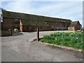 Large brick barn at Eyton upon the Weald Moors in TF6 6ET