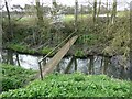 Narrow metal footbridge over the Hurley Brook, once a canal in TF6 6ET