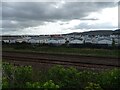 Coastal railway and caravan park, Pensarn in LL22 9YA