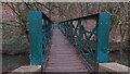 Footbridge over Rhymney River at Forge Wood, Machen in CF83 8PD