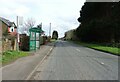 Bus stop and shelter on the A548, Tanlan in CH8 9JZ