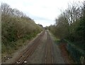 North Wales Coast Line from Mostyn Bridge in Mostyn