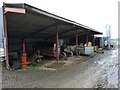 Machinery storage shed at Pwllan farm in SY16 3EP